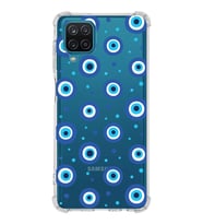 PrintiFy Samsung Galaxy M12 Uyumlu Nazar Boncuğu 1 Baskılı Şeffaf Köşe Korumalı Antişok Kılıf