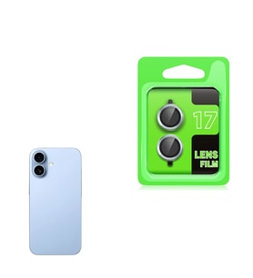 Apple iPhone 17 Uyumlu Zore CL-07 Kamera Lens Koruyucu (Açık Mavi)