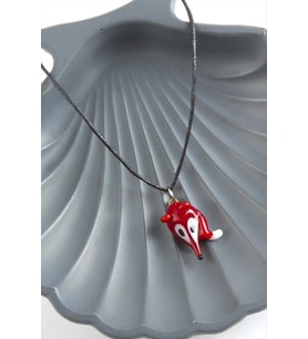 Tilki Cam Kolye (Kırmızı)
