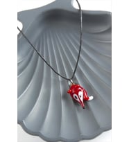 Tilki Cam Kolye (Kırmızı)