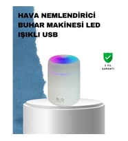Mey İthalat® ABS Gövdeli 300ml USB Nemlendirici – Beyaz, Gri, Pembe Renk