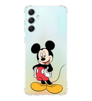 Samsung Galaxy A34 Uyumlu Köşe Korumalı Antişok Kapak Mickey Mouse Tasarımlı Şeffaf Silikon Kılıf
