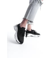 Kadın Rocco SiyahTriko Beyaz Tabanlı Taşlı Spor Ayakkabı & Sneaker