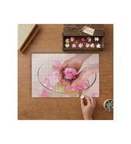 Pembe Güller Tasarımı 240 parça Ahşap Puzzle Ahşap Kutuda MP00449