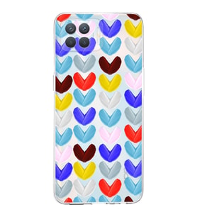 PrintiFy Oppo Reno 4 Lite ile Uyumlu Water Color 1  Kamera Korumalı Şeffaf  Kılıf