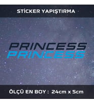 prenses etiket sticker -2adet çıkartma araba motosiklet kask atv tablet pc buzdolabı otomobil bilgisayar uyumlu