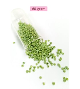 Dökme Cam Kum Boncuk (8/0) 3 mm - 60 Gram - Çimen Yeşili - BNC193