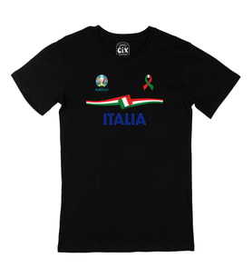 İtalya Euro 2020 Siyah Tişört