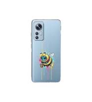 Xiaomi Mi 12 Pro ile uyumlu Splash arı tasarımlı şeffaf silikon kılıf