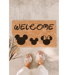 Welcome Mickey Mouse 3 Figürlü Kapı Önü Paspası
