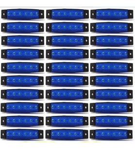 30 Adet Mavi Yan İşaret Lambası 6 Ledli 12 Volt