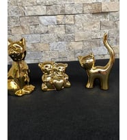 3'lü Kedi Köpek Kalpli Ayıcık Hediyelik Dekoratif Obje