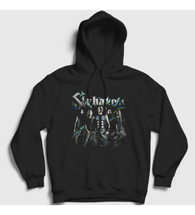 Presmono Unisex Siyah Band Sabaton Kapüşonlu Sweatshirt 108553tt