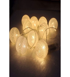 Işıklı Koton Top Dizeleri Led 10'lu 1,5 M