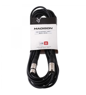 Madison MMC001-10M-BK Mikrofon Kablosu (10m Siyah)  XLR-XLR Uzun Mesafe Bağlantı