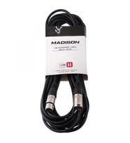 Madison MMC001-10M-BK Mikrofon Kablosu (10m Siyah)  XLR-XLR Uzun Mesafe Bağlantı