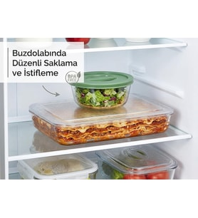 Paşabahçe Borcam Uyumlu Plastik Kapak 40x27 cm Dikdörtgen Borcam Kapağı - Fırın Kabı Saklama Kapağı, BPA İçermez (Sadece Kapak)