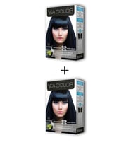 2X2 Tüp Krem Saç Boyası Seti Mavi Siyah No:1.1