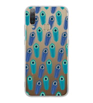 PrintiFy General Mobile GM 10 ile Uyumlu 1mm Slim Fit Nazar Boncuğu 4 Baskılı Şeffaf  Kılıf