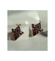 Etnik Desen Sallantılı Küpe, Ethnic Earrings, Miyuki, Taşlı Küpe
