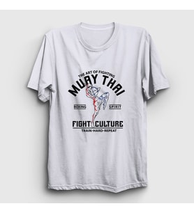 Presmono Unisex Beyaz Fight Culture Mma Ufc Muay Thai T-Shirt 452263tt (Beyaz)