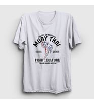 Presmono Unisex Beyaz Fight Culture Mma Ufc Muay Thai T-Shirt 452263tt (Beyaz)