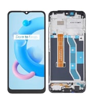 Oppo Realme C15 ile Uyumlu Lcd Ekran Dokunmatik Çıtalı Rmx2180 (Siyah)