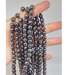 Hematit Taşı Faset Kesim Dizi 8mm (55698)
