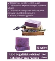 Özel Üretim %100 Organik Cilt&Saç Onarıcı Tüm Ciltler İçin Uygun Güzel Kokulu Lavanta Sabunu 5 Adet