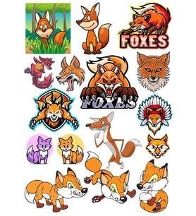 Tilki Sticker Set-2 15 Parça Telefon, Tablet, Defter, Laptop Sticker