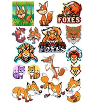 Tilki Sticker Set-2 15 Parça Telefon, Tablet, Defter, Laptop Sticker
