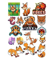 Tilki Sticker Set-2 15 Parça Telefon, Tablet, Defter, Laptop Sticker