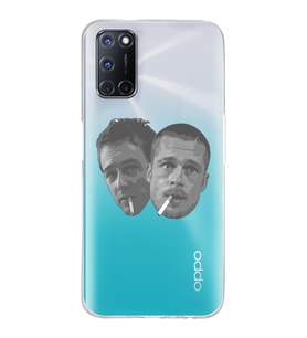 Oppo A52/A72/A92 Uyumlu Fight Club Desenli Şeffaf Telefon Kılıfı