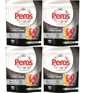 Peros Pratik Matik Çamaşır Deterjanı Kapsülü - Tableti 104 Adet Siyahlar (4PK*26)