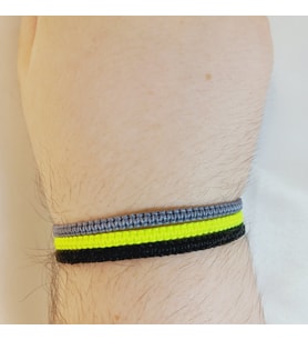 Crystal Atelier Sarı Gri Siyah Örgü Makrome 3’lü Bileklik - Unisex El Yapımı Ayarlanabilir Şık Trend Kombin Seti - Makrome Bileklik - Örgü Bileklik - Sarı Gri Siyah Bileklik - Hediye Bileklik - İp Bileklik - Günlük Bijuteri Bileklik - Spor Bileklik Seti