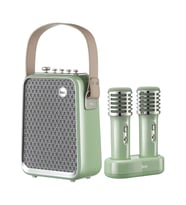 Divoom SongBird-HQ Yeşil Çift Karaoke Mikrofonlu Bluetooth Hoparlör