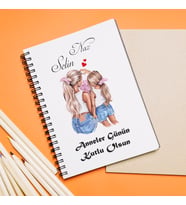 Anneler Günü Tasarımlı Defter Kişiye Özel