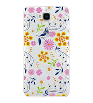 Huawei Y6 Pro Uyumlu Kapak Flowers Tasarımlı Şeffaf Silikon Kılıf