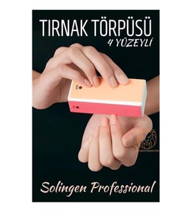 Mey İthalat® 4 Yüzeyli Tırnak Törpüsü ve Parlatma Blok Sünger Solingen Professional 716803