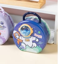Li·vava Astronot Metal Ki·li·tli· Ve Çantali Kumbara, Laci·vert, 15x14 (Lacivert)