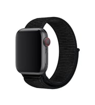 Apple Watch 44/45/46/49mm Kordon Hasır Band 2/3/4/5/6/se/7/8/9/10/11/ultra (Siyah)