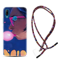 Huawei P20 Lite Mate 10 20 Lite Pro P40 Lite KılıfBoyun Asklı Rasta Silikon Sakız ve Kız 1767