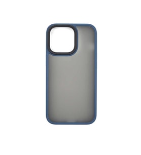 iPhone 13 Pro Kılıf Kenarları Renkli Arkası Mat Kılıf (Lacivert)