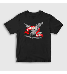 Presmono Unisex Çocuk Siyah Eagle Ufc Khabib Nurmagomedov T-Shirt 310663tt