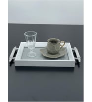 Lüks Simli Sunum Tepsisi Yaldızlı Tepsi 32 * 17CM