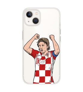Iphone 14 Plus Uyumlu Luka Modric Tasarımlı Şeffaf Telefon Kılıfı