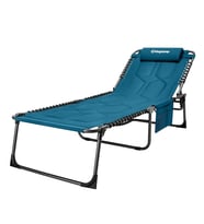 KingCamp Bavaria Cozy Premium 5 Kademeli Katlanır Şezlong Kampet Blue (Mavi)