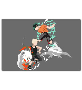 Cakatablo Anime Kahraman Akademi Izuku Midoriya Katsuki Bakugou Görseli