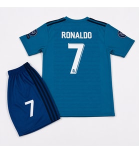 Cristiano Ronaldo Turkuaz Röveşata kısa Kol Çocuk Forması 2li set