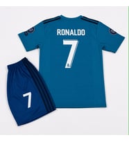 Cristiano Ronaldo Turkuaz Röveşata kısa Kol Çocuk Forması 2li set